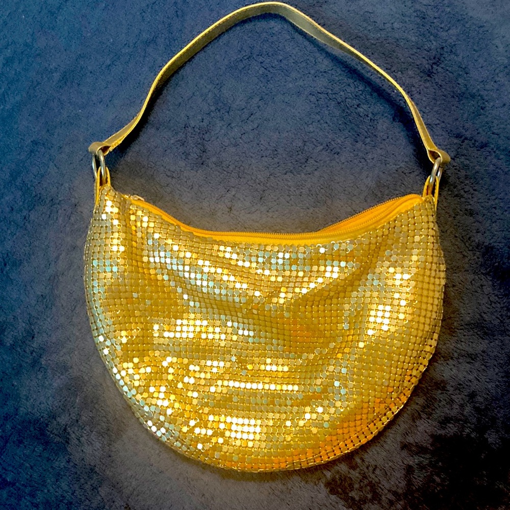 Vintage gold metal handbag